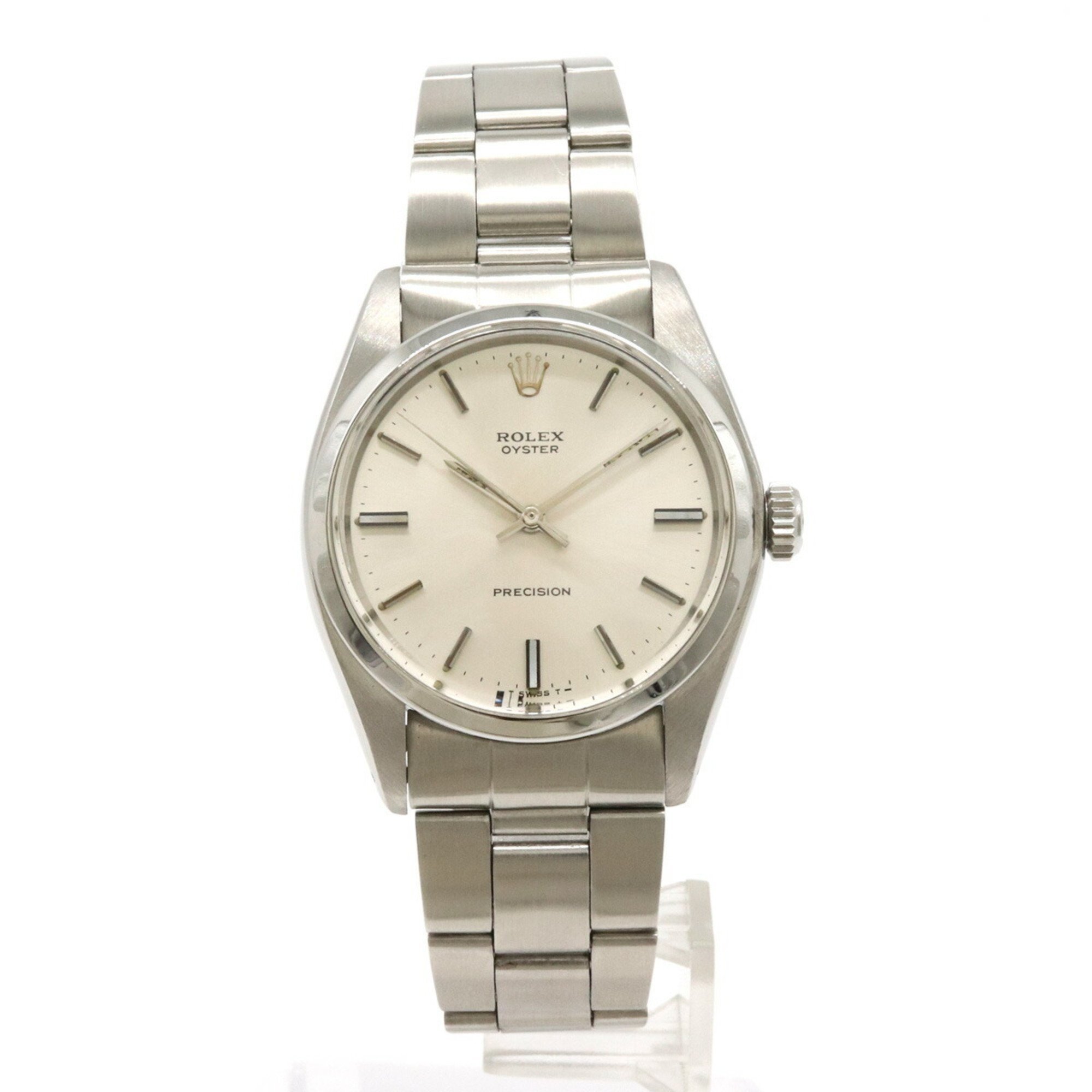 Rolex Rolex Oyster Precision Silver Dial Stainless Steel Mens HandWound Wat